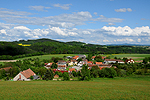 Pohled na obec Plešovice