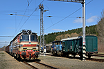 230 055-6, trať: 196 České Budějovice - Horní Dvořiště (Horní Dvořiště), foceno: 15.04.2015