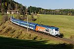 380 004-2, trať: 196 Praha - České Budějovice - Linz (Semmelbauer) Ex 1543 ANTON BRUCKNER, foceno: 05.11.2017