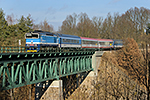 754 015-6, trať: 194 Praha - České Budějovice - Kájov (Holubov), Ex 531 JIŽNÍ EXPRES, foceno: 31.01.2018