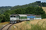 754 031-3, trať: 194 České Budějovice - Černý Kříž (Hořice na Šumavě), foceno: 05.08.2015