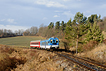 842 020-0, trať: 194 Černý Kříž - České Budějovice (Staré Dobrkovice - Nové Dobrkovice), foceno: 22.12.2013