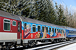 Rychlík R 601 HORALKY SEDITA - reklamní vagón Bmeer (Tatranská Štrba), foceno 17.02.2015